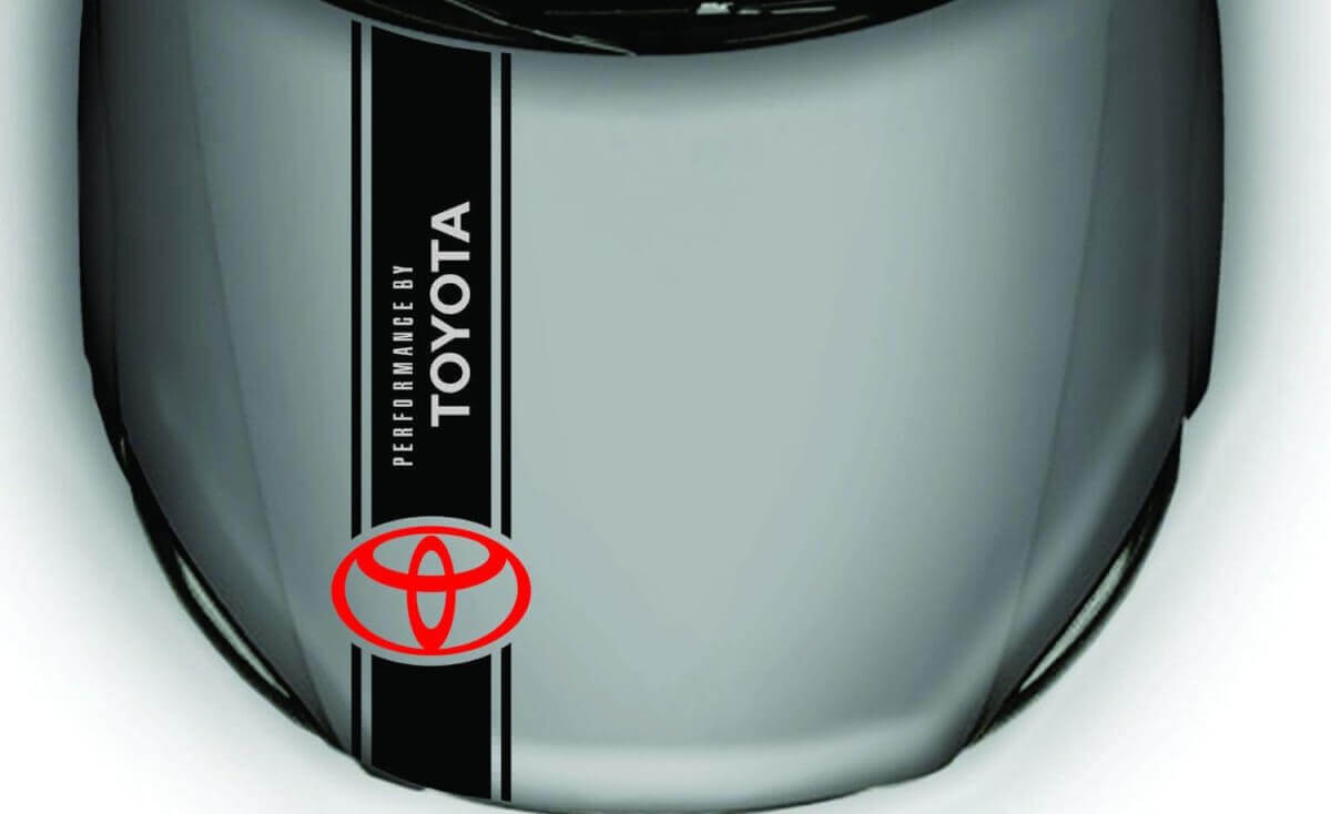 Performance von Toyota Haubenstreifen Vinyl-Aufkleber für Toyota Fahrzeuge