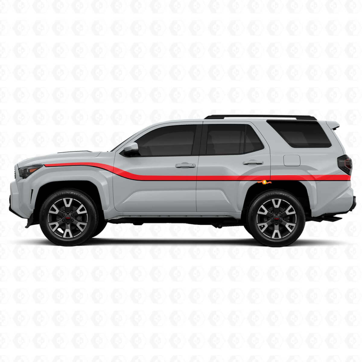 Doppelte glatte Streifen Seiten-Vinylaufkleber Dekor für Toyota 4Runner 6. Generation