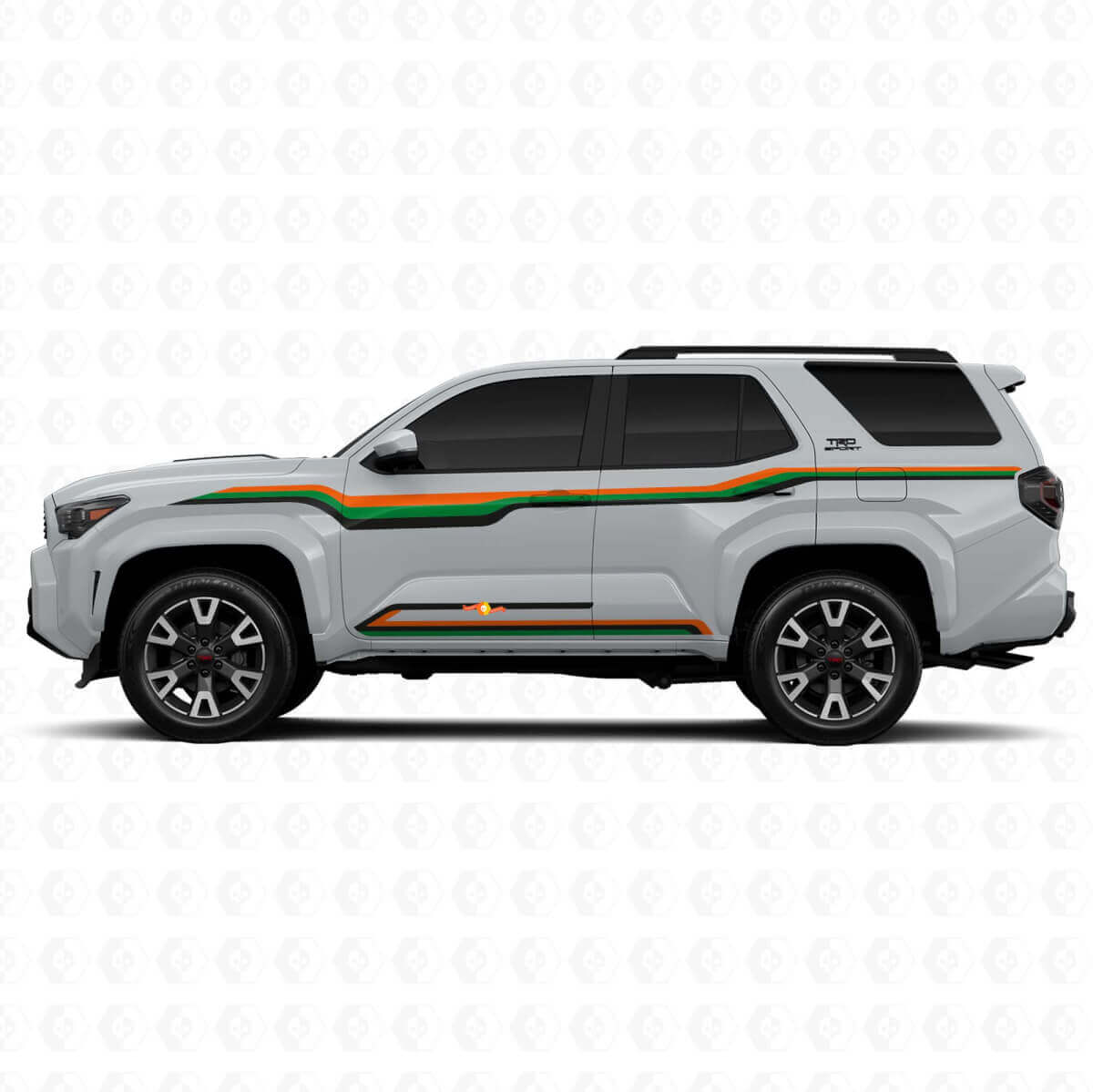Techno Style Gebogene Linien Seitliche Vinylaufkleber Decal für Toyota 4Runner