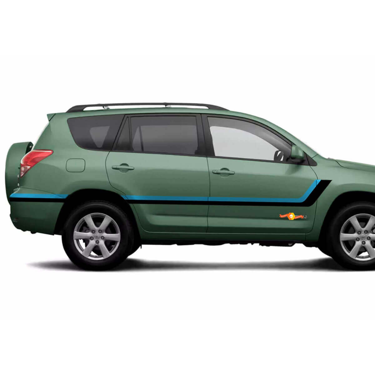 Doppelte Streifen Türseiten Vinylaufkleber Decal für Toyota RAV4 2006-2012