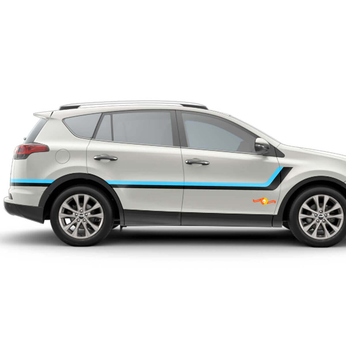 Twin Streifen Türseiten Vinyl Aufkleber Decal Für Toyota RAV4 2013-2018