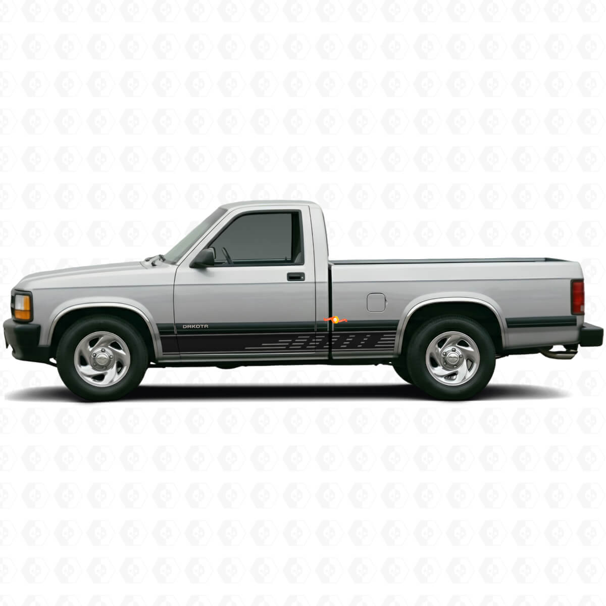 Perforierte Streifen Tür Seiten Vinyl Aufkleber Decal Grafik für Dodge Dakota 1987-1996