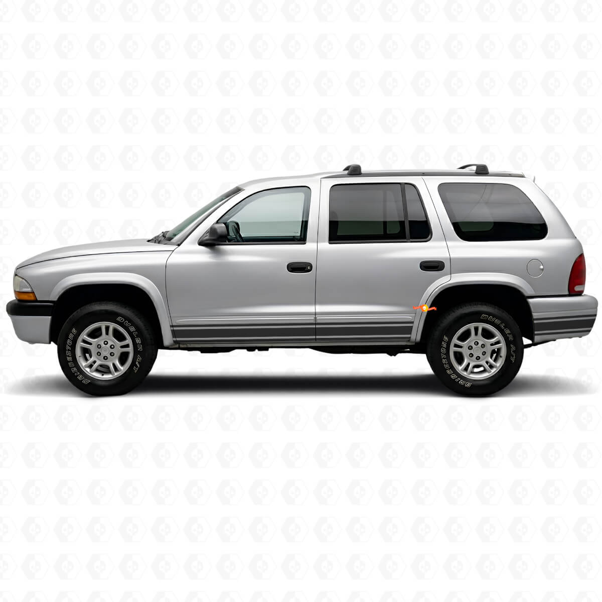 Straight Lines Schweller Seiten Vinyl-Aufkleber Decal für Dodge Durango 1998-2003