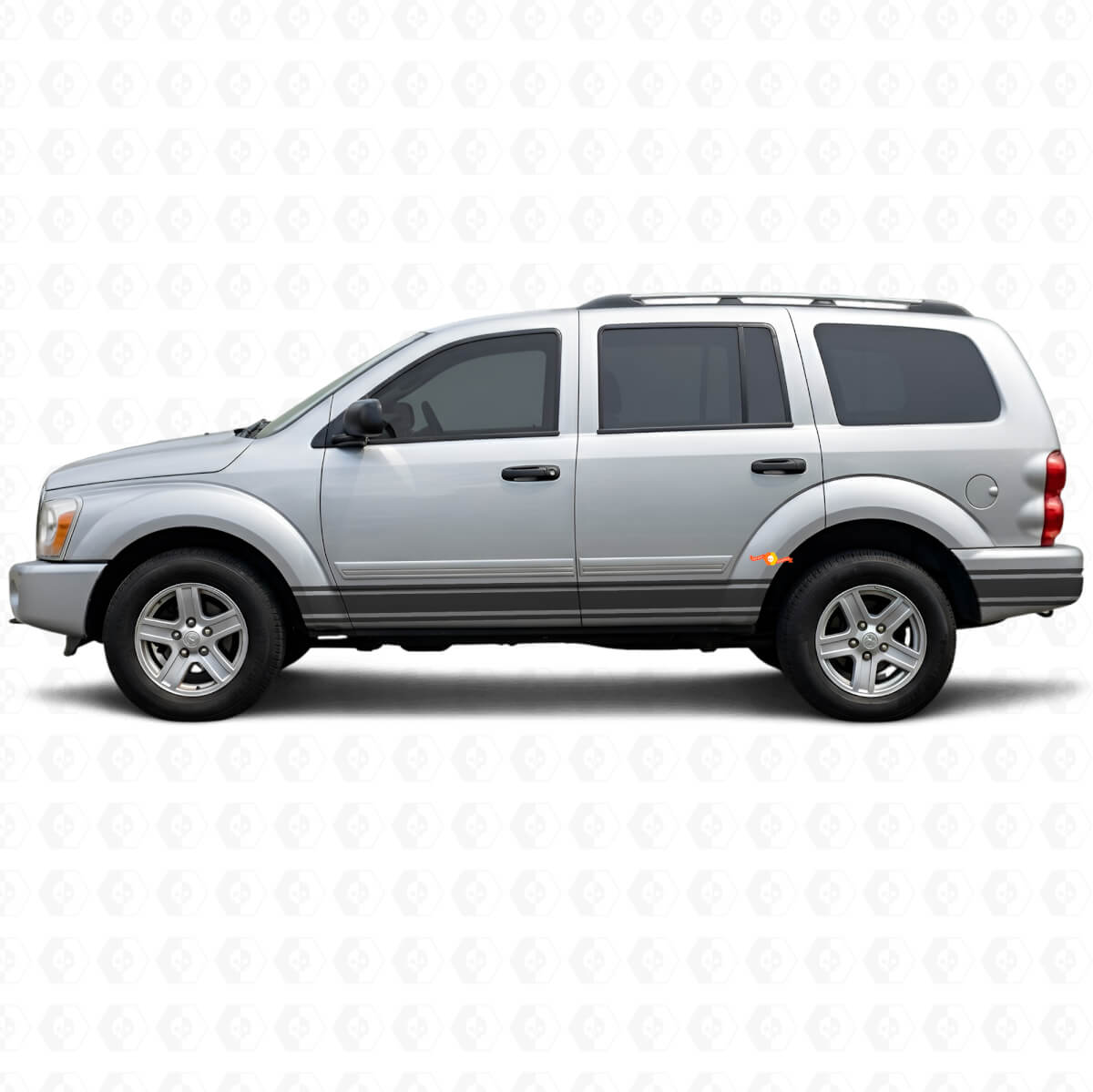 Straight Lines Schweller Seiten Vinyl-Aufkleber Decal für Dodge Durango 2004-2009