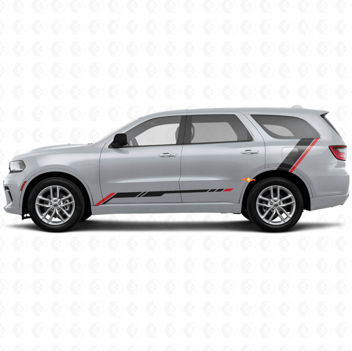 Karierte Streifen Schweller Seitlicher Vinyl-Aufkleber für Dodge Durango 2011+