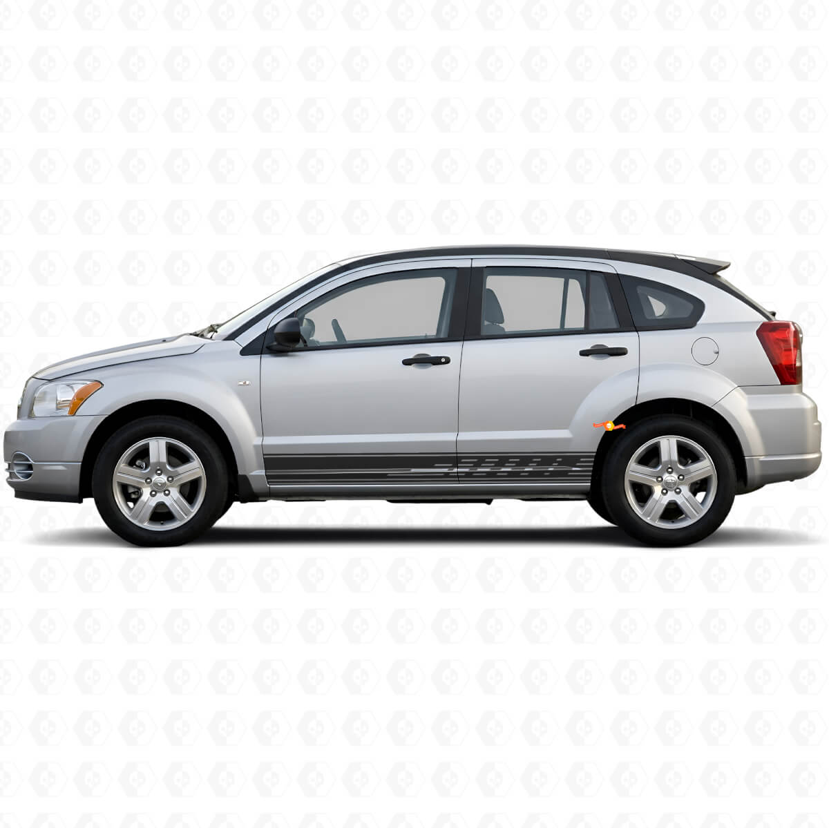 Perforierte Streifen Schweller Vinylaufkleber Decal für Dodge Caliber 2007-2012
