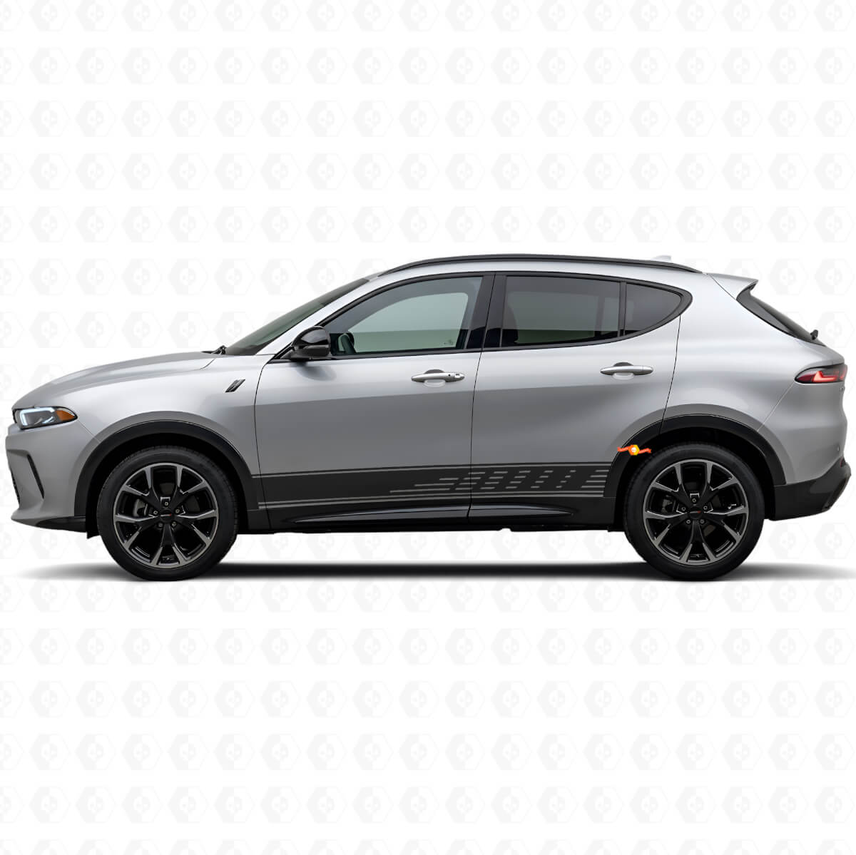 Perforierte Streifen Türschweller Vinyl-Aufkleber Decal für Dodge Hornet 2023+