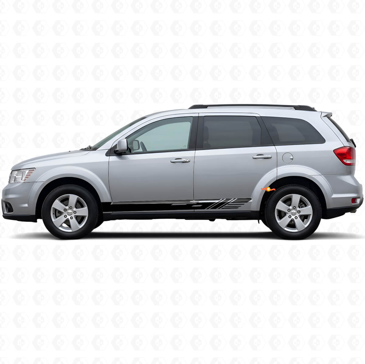 Dekorative Streifen Vinyl-Aufkleber für die Schwellerverkleidung für Dodge Journey 2009-2020