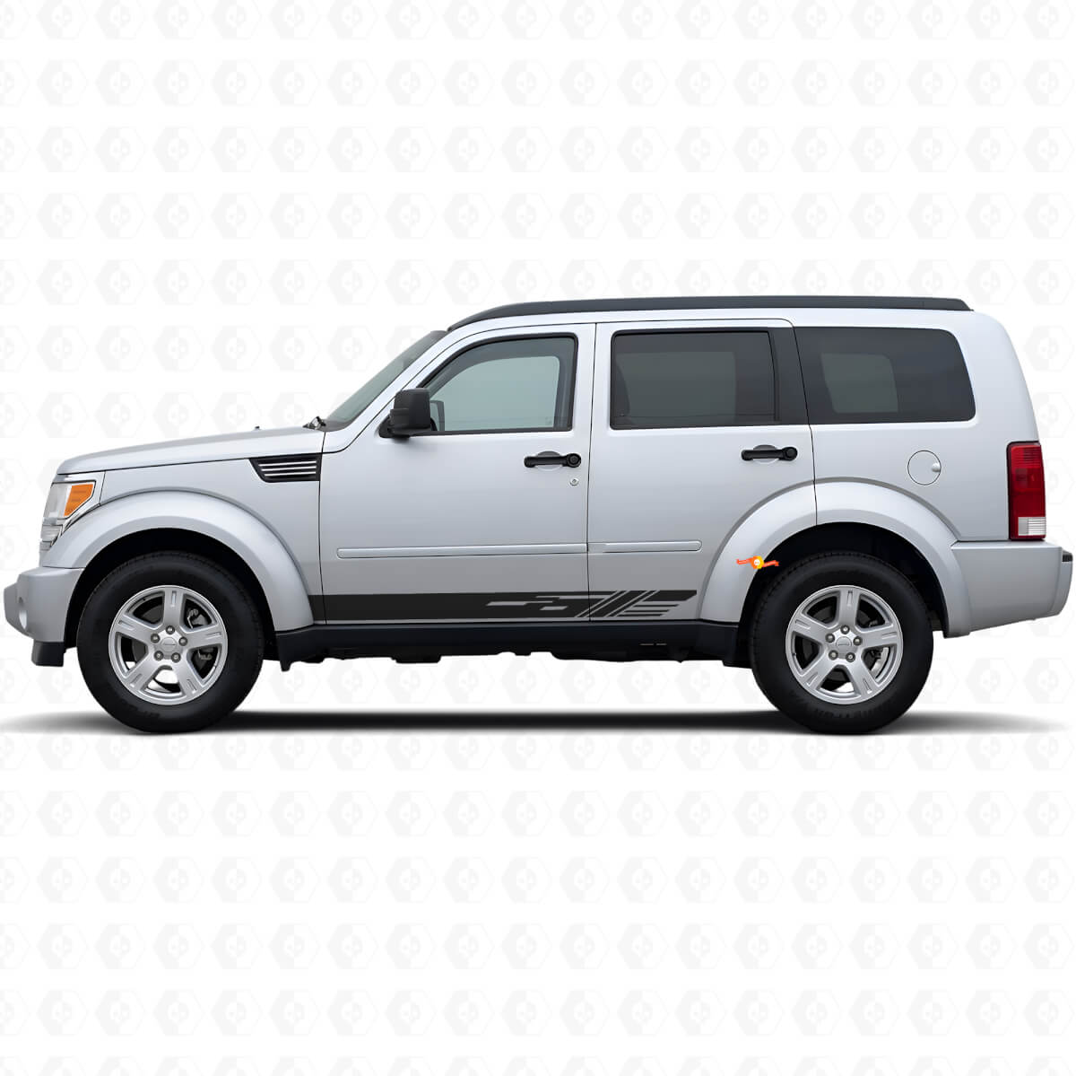 Dekorierte Streifen-Schweller Vinyl-Aufkleber Dekal Für Dodge Nitro 2007-2011