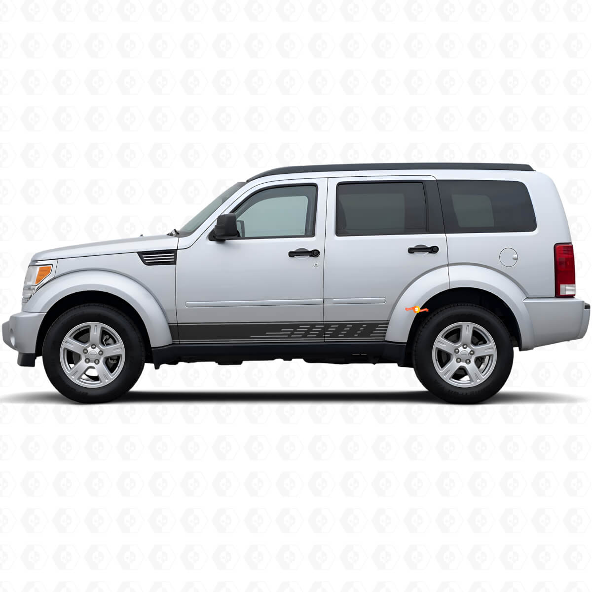 Perforierte Streifen Schweller Vinylaufkleber Decal für Dodge Nitro 2007-2011