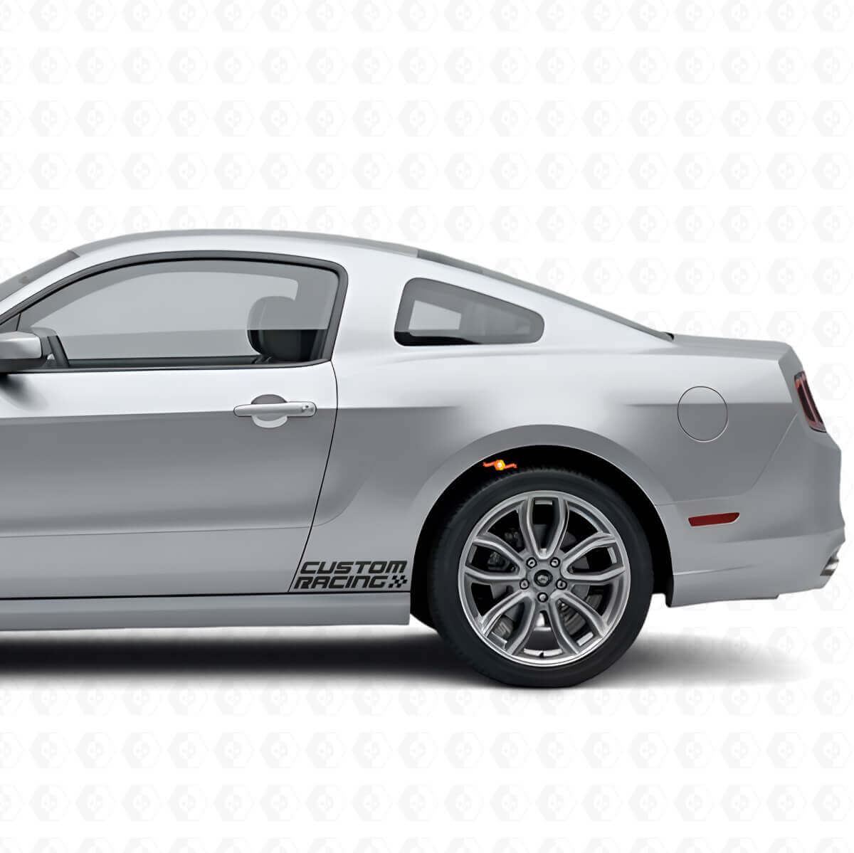 Racing Schachbrettmuster Stil Seiten Vinyl Aufkleber Set für Musclecar 2010-2020