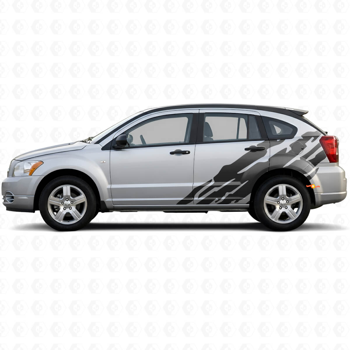 Schlammspritz-Grafik Heckseiten-Vinylaufkleber für Dodge Caliber 2007-2012