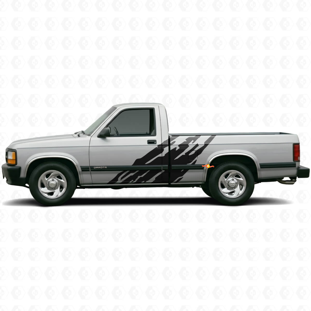 Schlammspritz-Grafik Türseiten Vinylaufkleber für Dodge Dakota 1987-1996