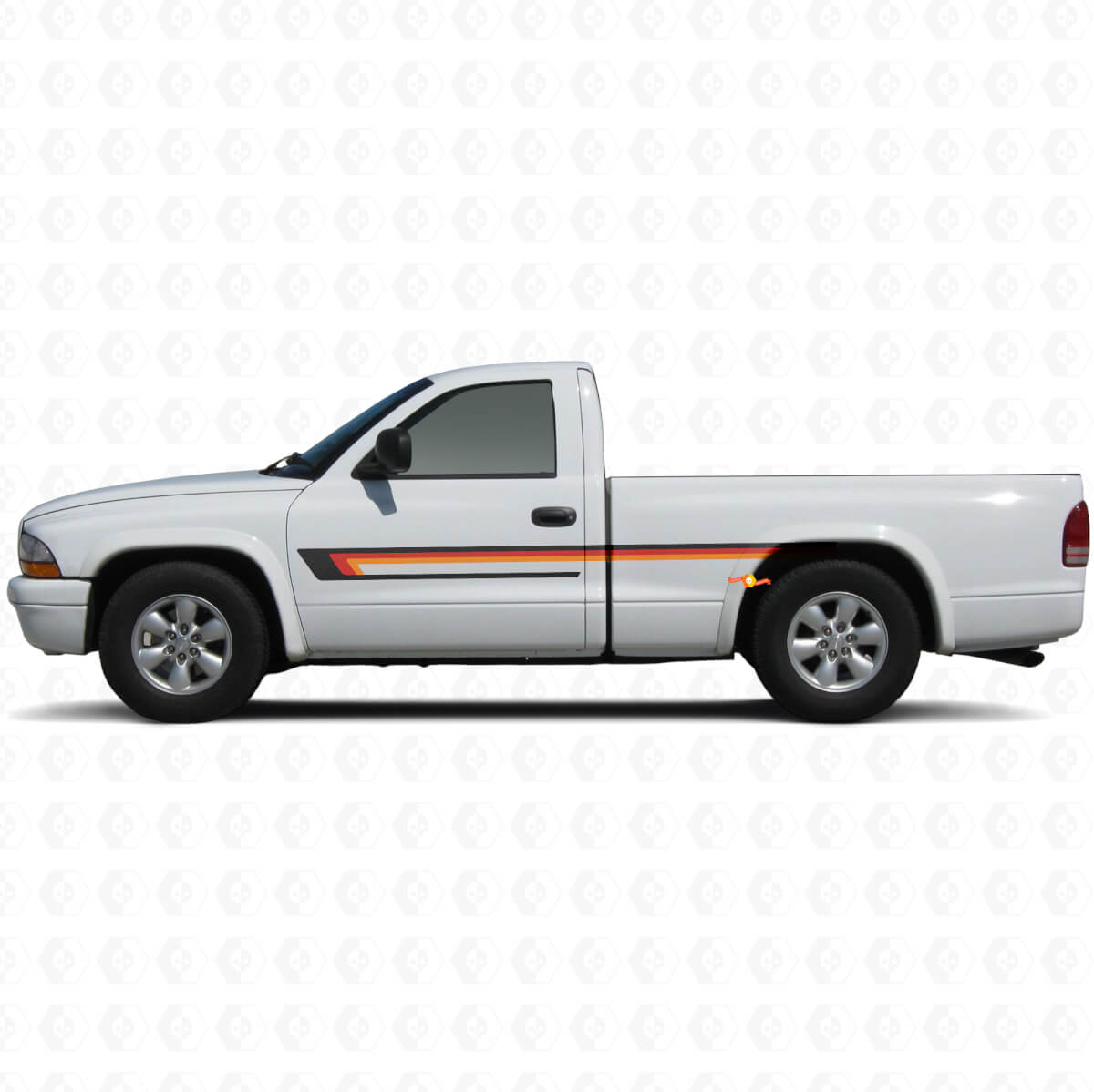 Dreifach-Streifen-Türseiten-Vinylaufkleber für Dodge Dakota 1997-2004