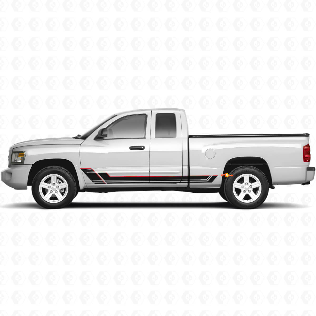 Twin Stripes Schweller Vinyl-Aufkleber-Set für Dodge Dakota 2005-2011