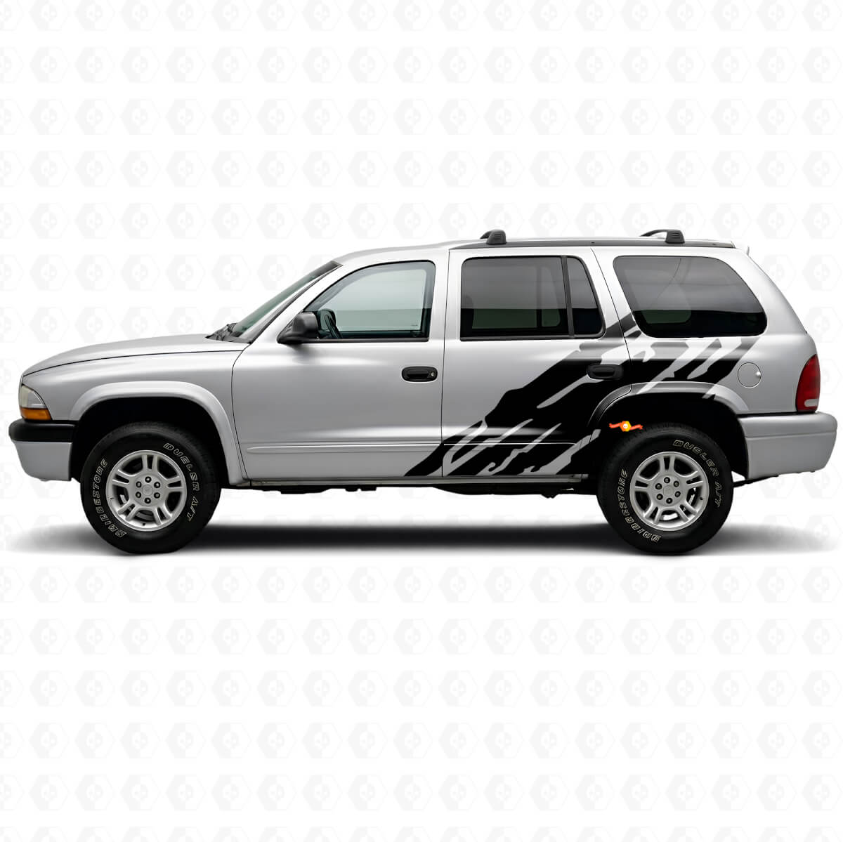 Schlammspritz-Grafik Türseiten-Vinylaufkleber für Dodge Durango 1998-2003