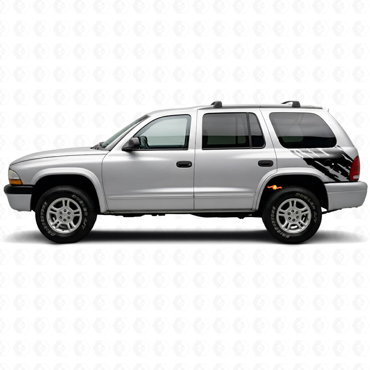 Schlamm-Spritz-Grafik Heckseiten-Vinyl-Aufkleber für Dodge Durango 1998-2003
