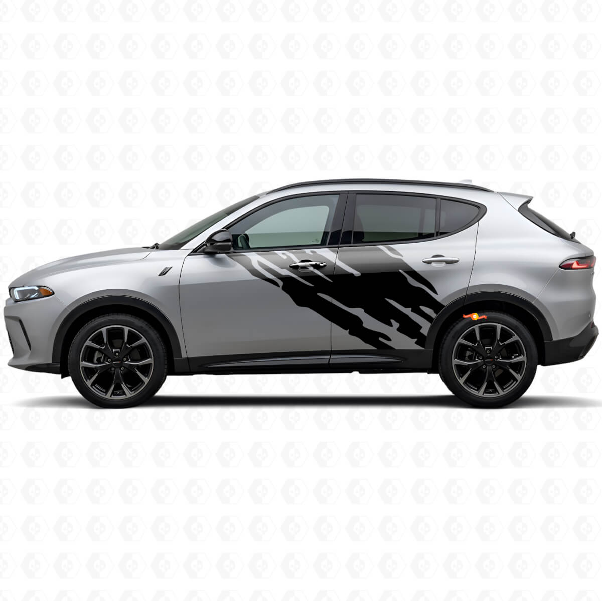 Schlammspritz-Grafik Türseiten-Vinylaufkleber für Dodge Hornet 2023+