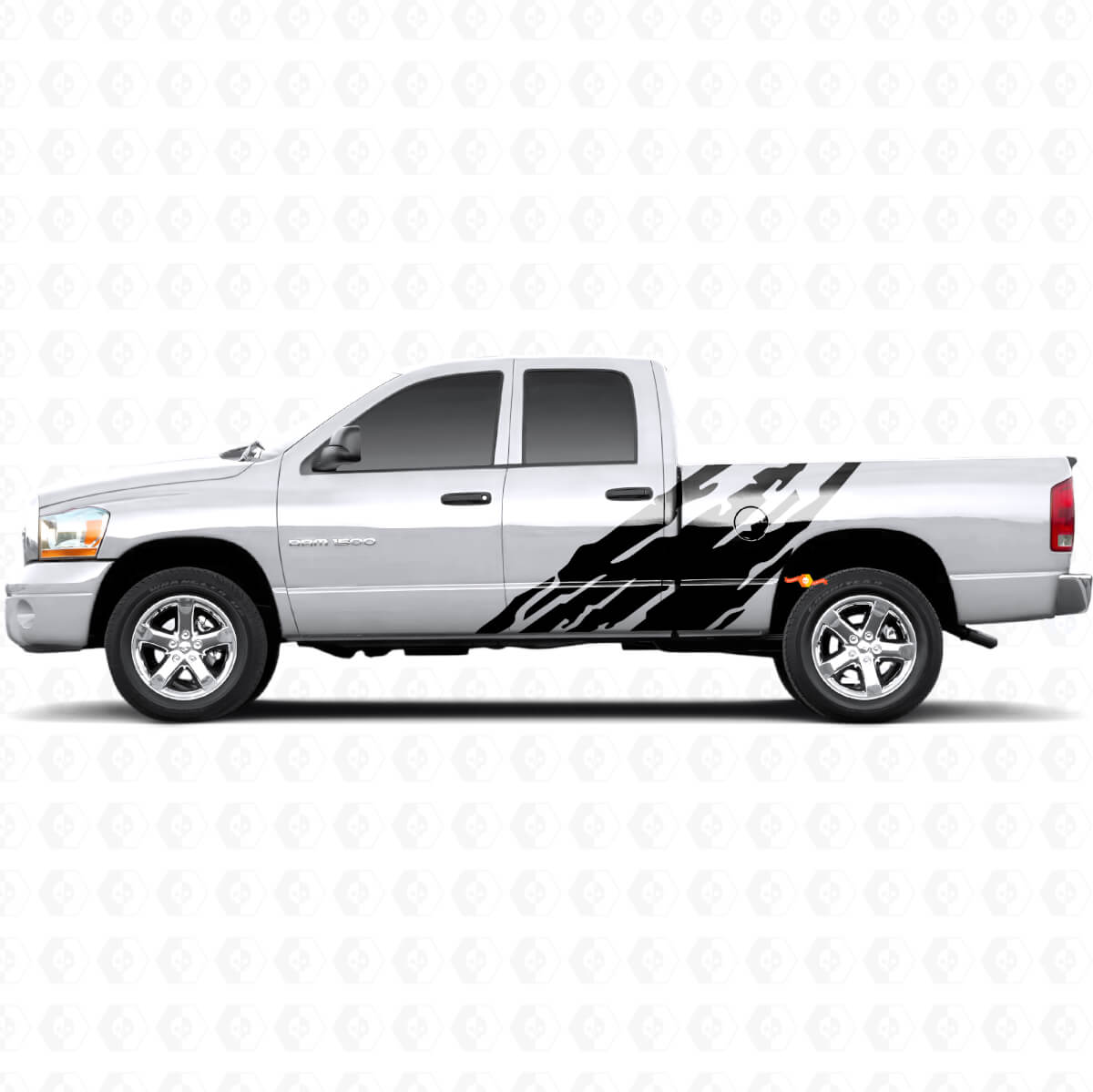 Schlammspritz-Grafik-Seitenaufkleber für Dodge Ram 1500 2002-2008