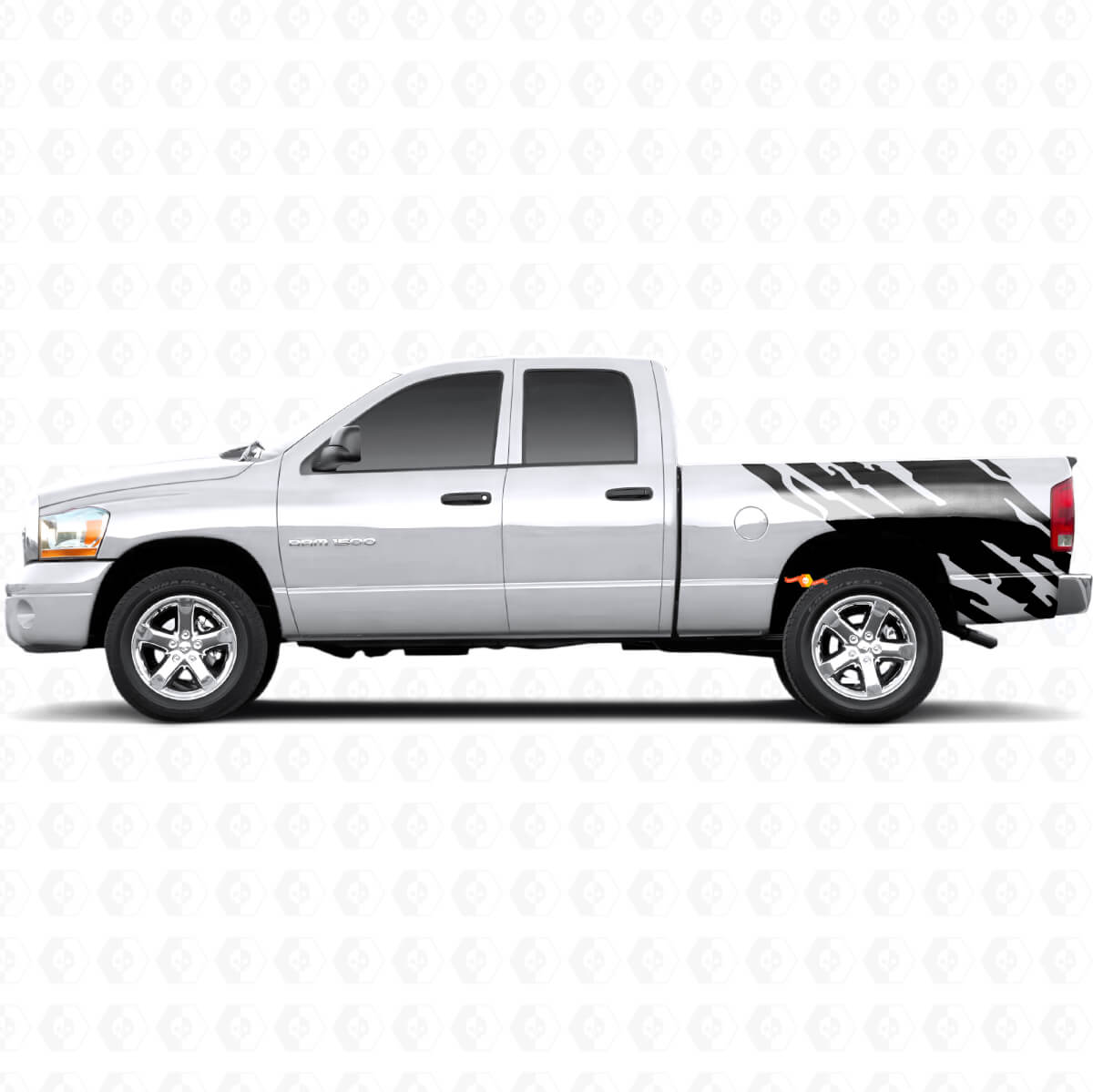 Schlammspritz-Grafik Rückseitiger Vinyl-Aufkleber für Dodge Ram 1500 2002-2008