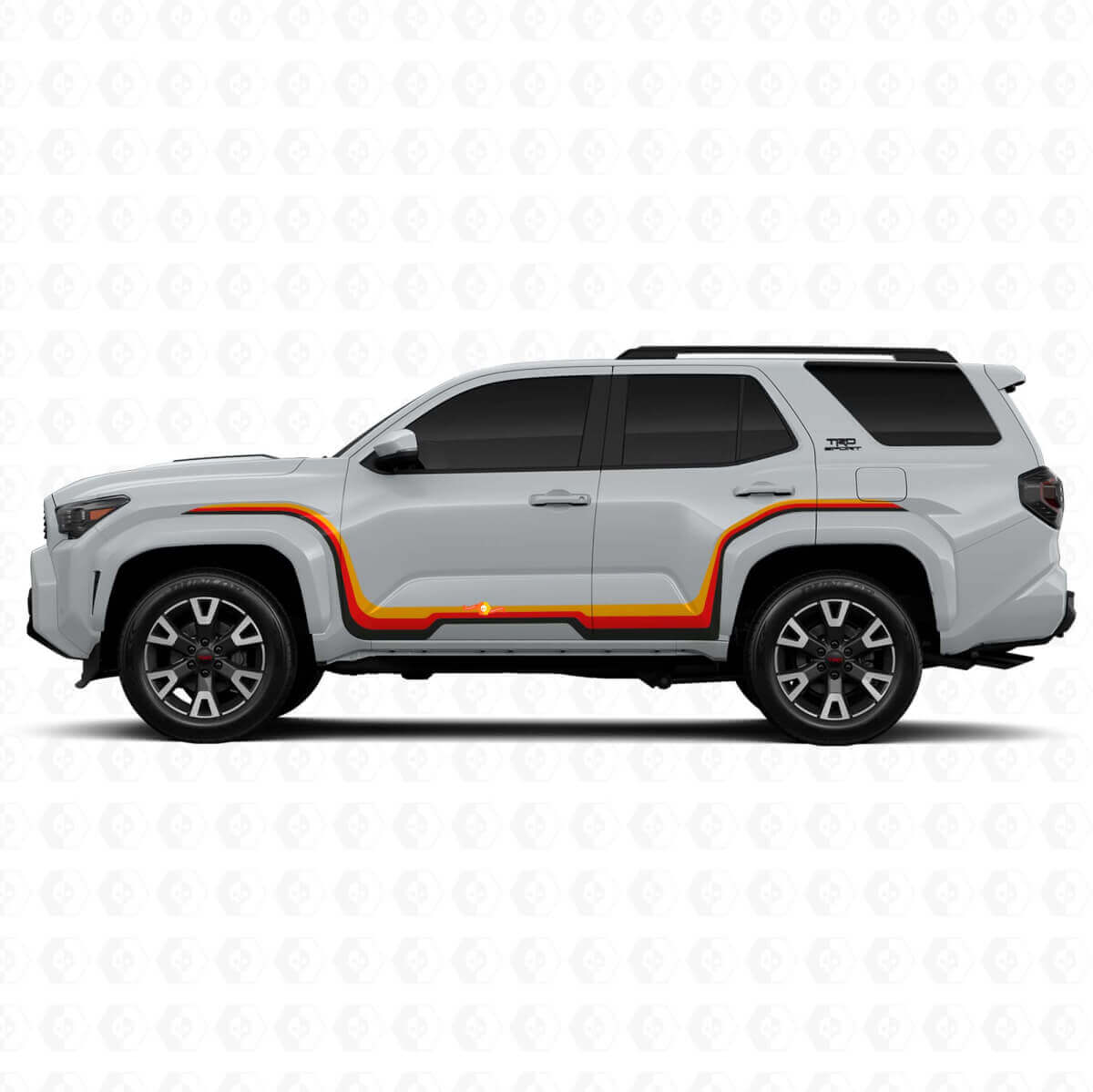 Dreifach Rennstreifen Seiten-Vinylaufkleber-Kit für Toyota 4Runner