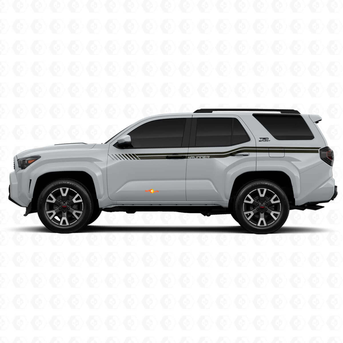 Gebogene Schachbrett-Seitenstreifen Vinylaufkleber Decal für Toyota 4Runner