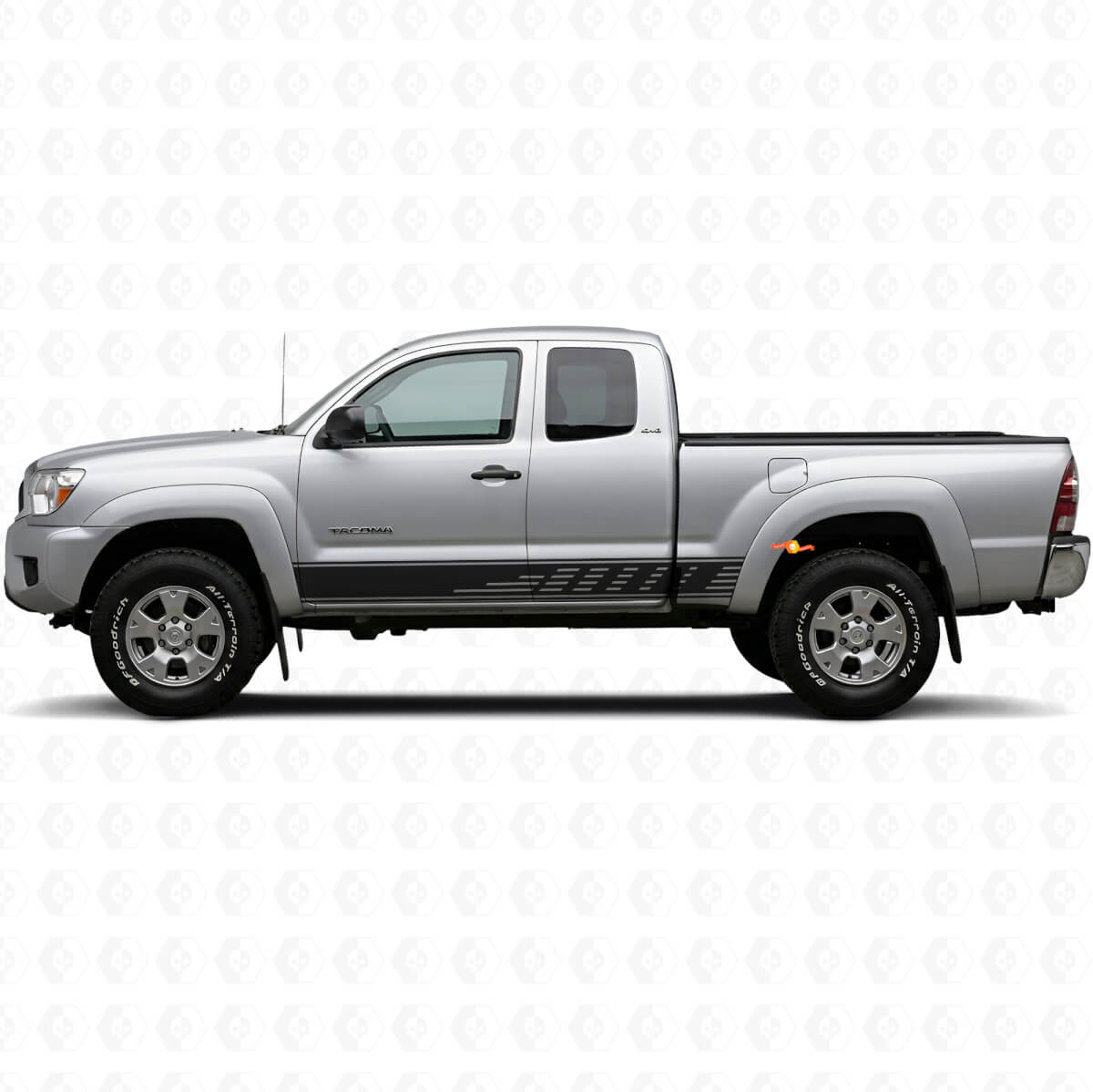 Perforierte Streifen Türschweller Vinyl-Aufkleber für Toyota Tacoma 2004-2015