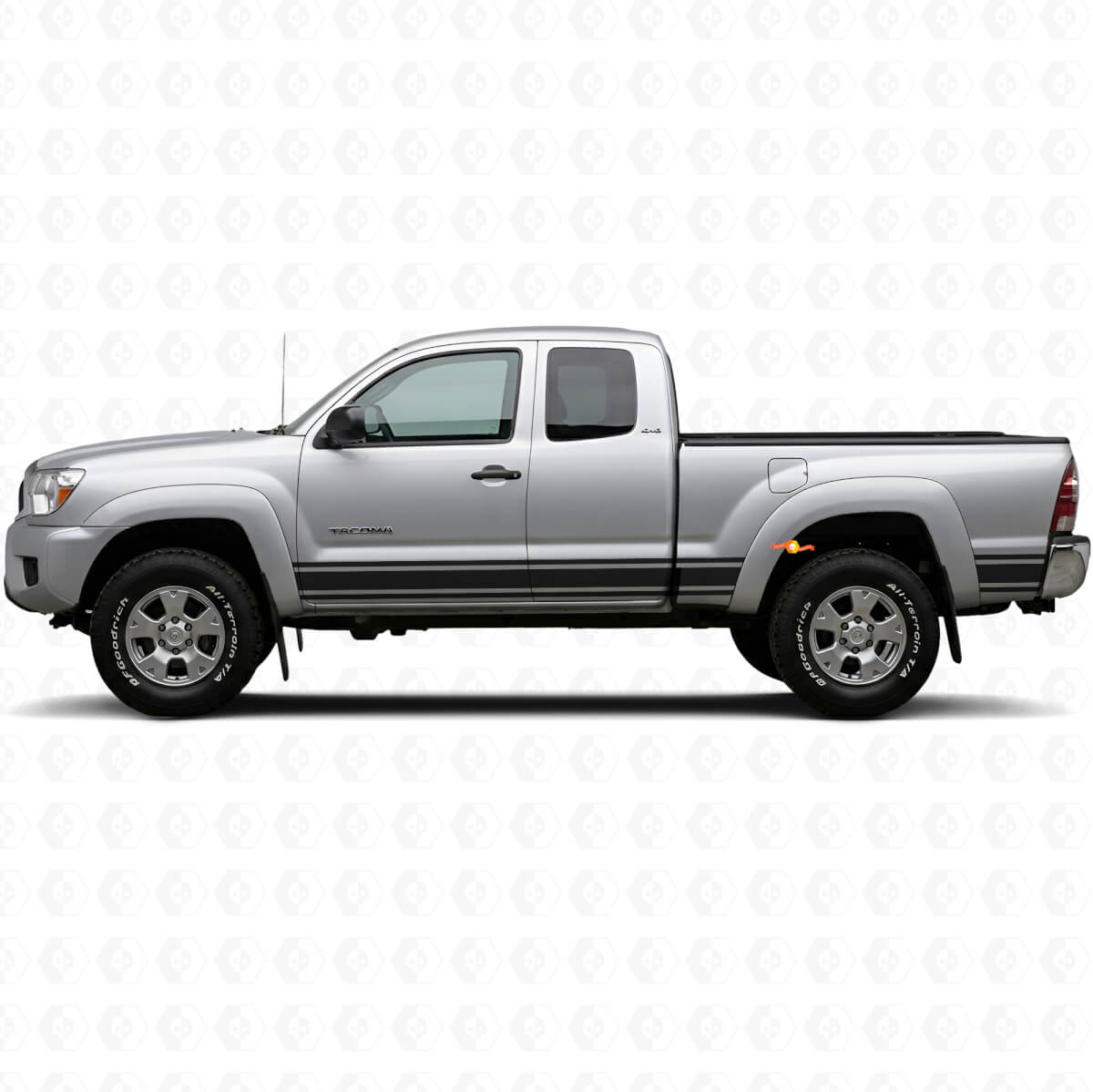Geradlinige Rocker Panel Vinyl-Aufkleber für Toyota Tacoma 2004-2015