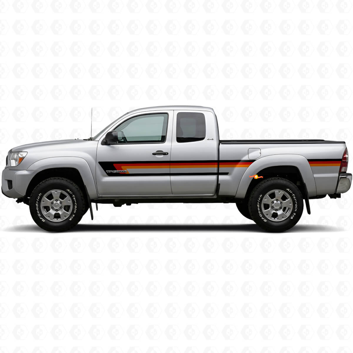 Dreifach-Streifen Türseiten-Vinylaufkleber für Toyota Tacoma 2004-2015