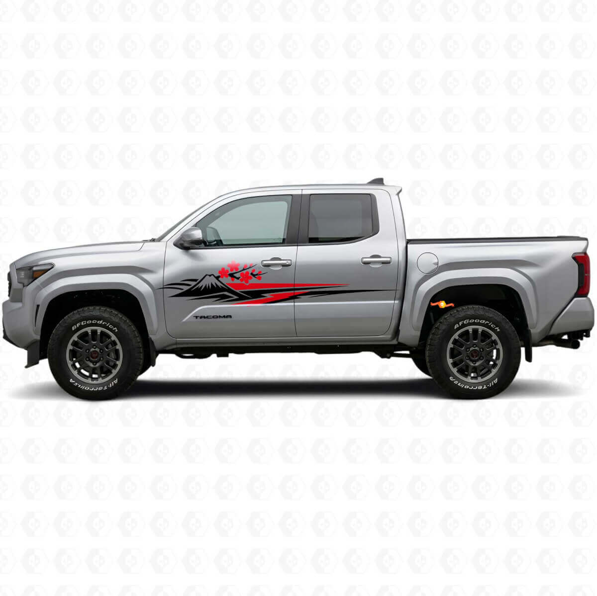 Japanisches Sakura-Grafik-Seiten-Vinyl-Set für Toyota Tacoma 2023+