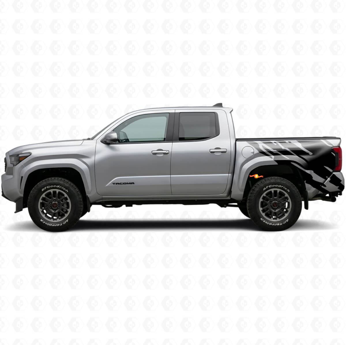 Schlammspritz-Grafik Heckseiten-Vinylaufkleber für Toyota Tacoma 2023+