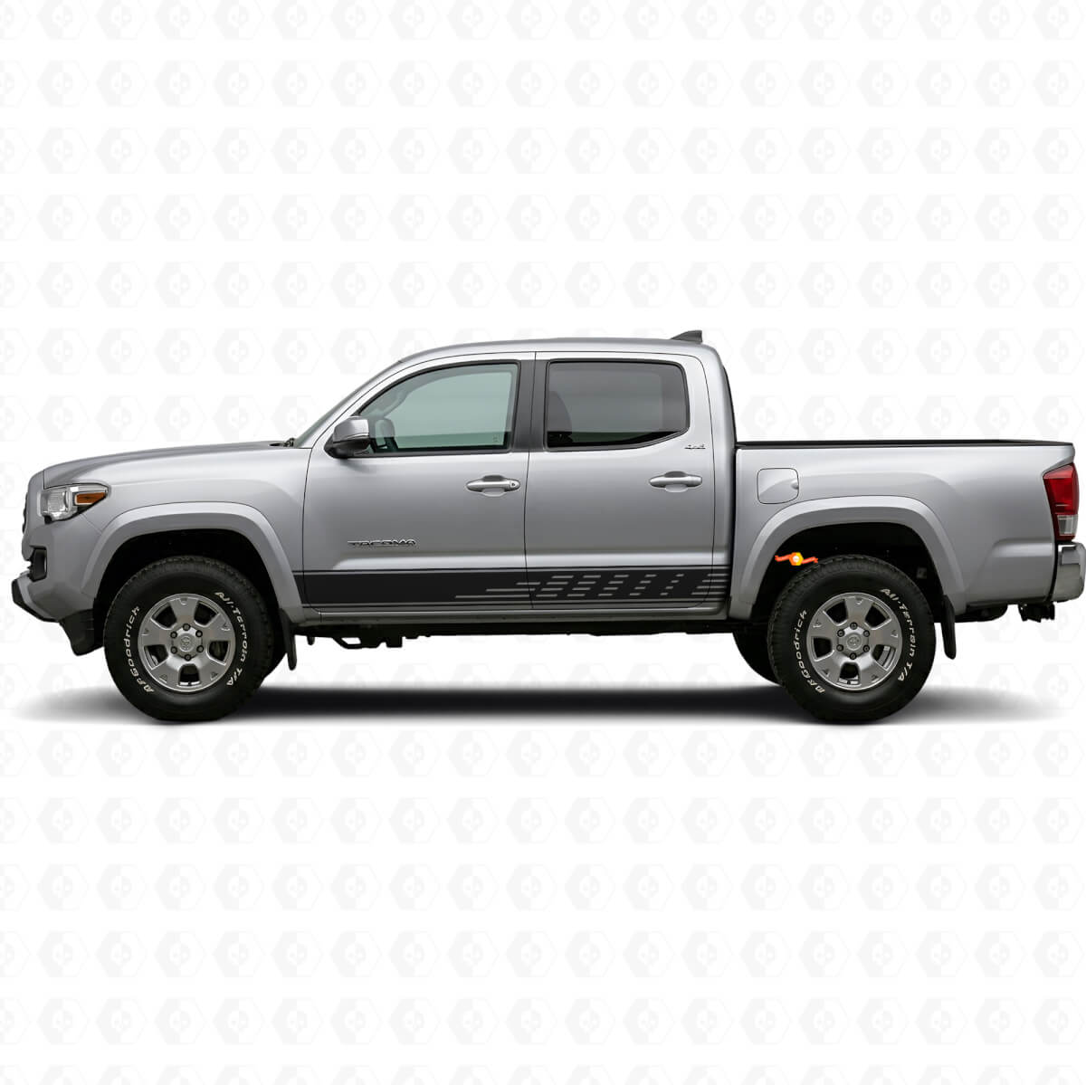 Perforierte Streifen Seitenschweller Vinyl-Aufkleber für Toyota Tacoma 2015-2023