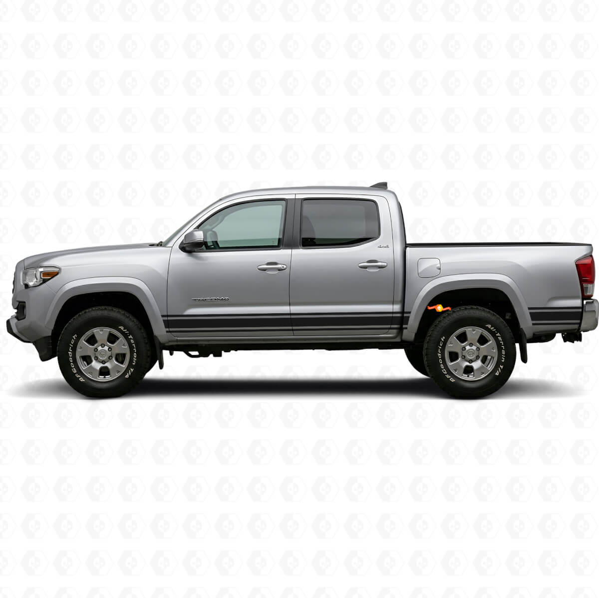 Gerade Linien Schweller-Vinylaufkleber für Toyota Tacoma 2015-2023
