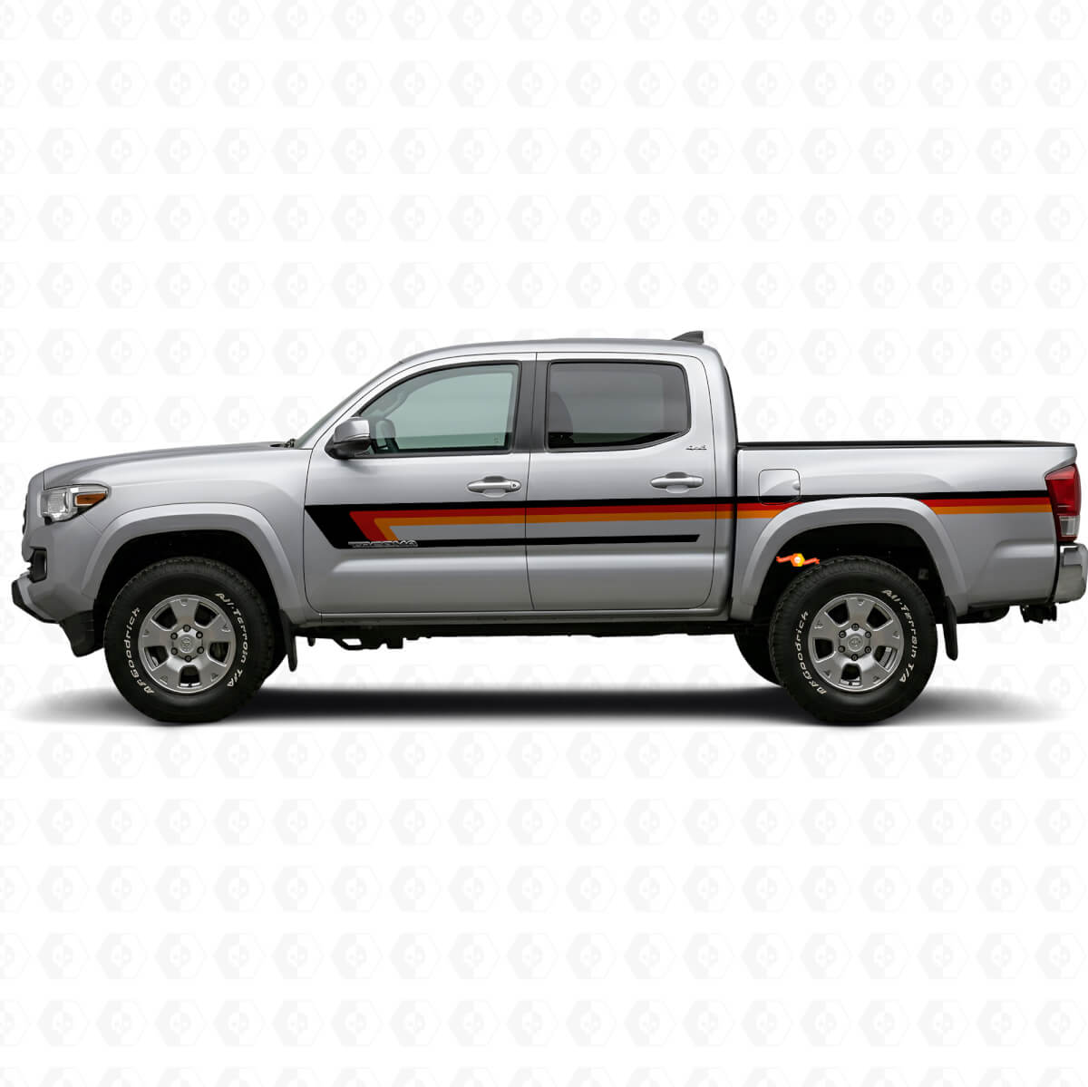 Dreifachstreifen Türseiten-Vinylaufkleber für Toyota Tacoma 2015-2023