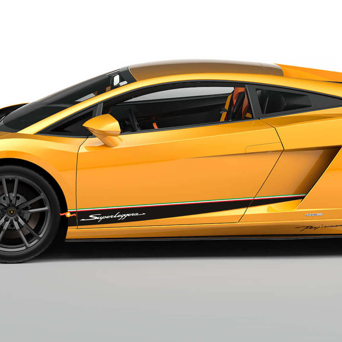 Italian Style Streifen Seiten Vinyl Aufkleber Set für Lamborghini Gallardo LP570-4