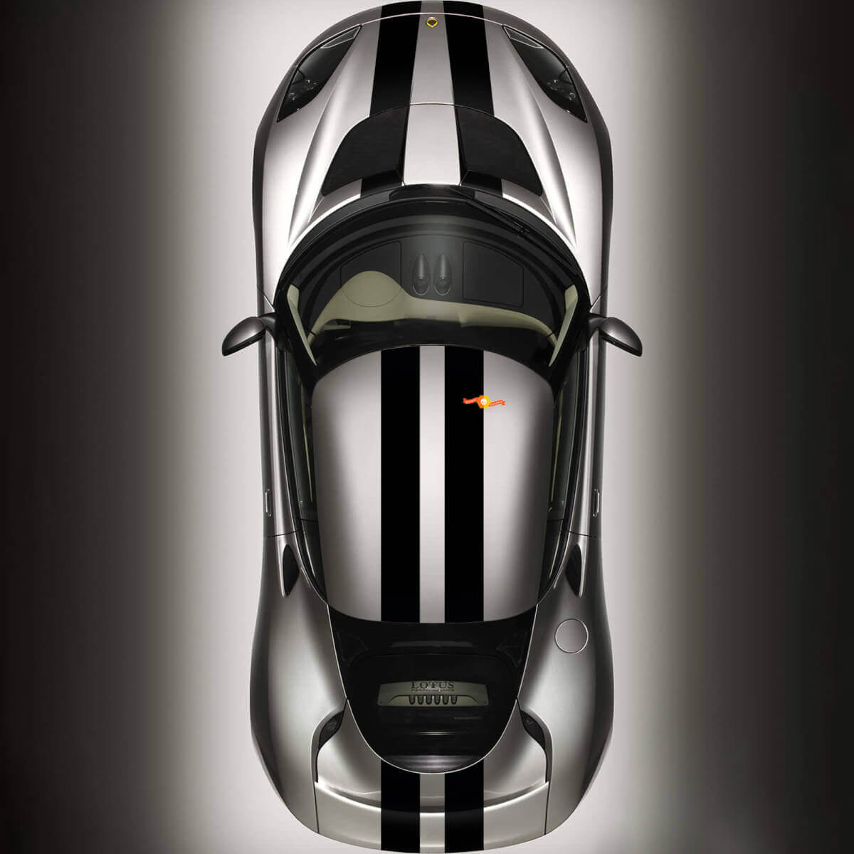 Doppelstreifen Haube Dach Kofferraum Vinyl-Aufkleber Set für Lotus Elise 2008