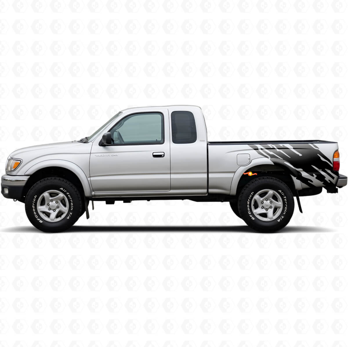 Schlamm-Spritz-Grafik Heckseiten-Vinylaufkleber für Toyota Tacoma 1995-2004