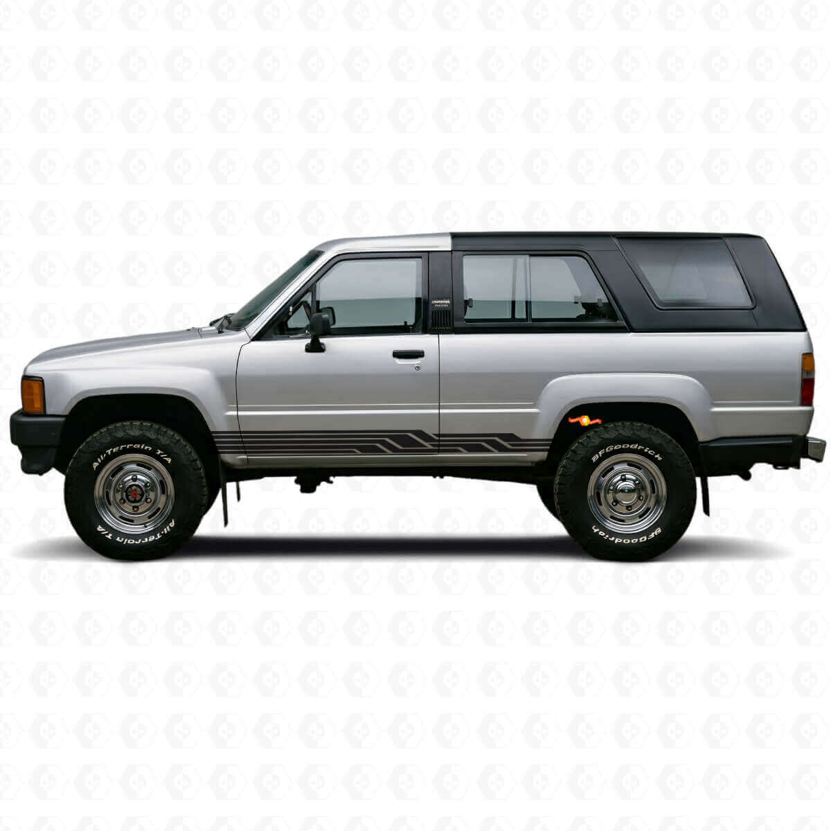 Verschlungene Streifen Schweller-Vinylaufkleber für Toyota 4Runner 1984-1989