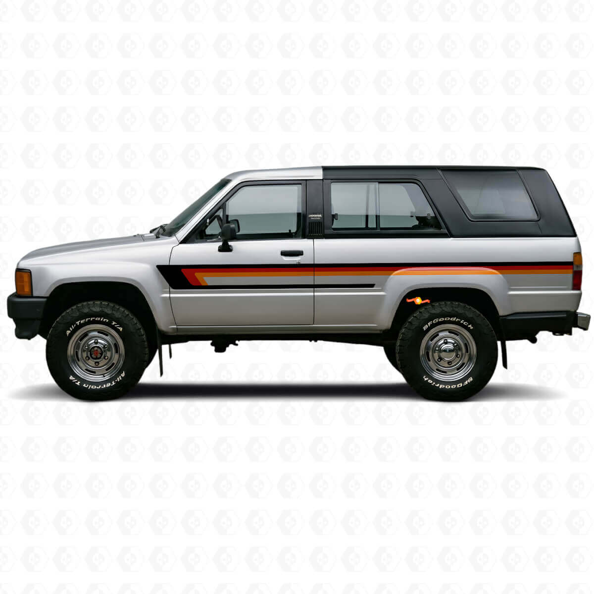 Dreifach-Streifen Türseiten Vinyl-Aufkleber für Toyota 4Runner 1984-1989