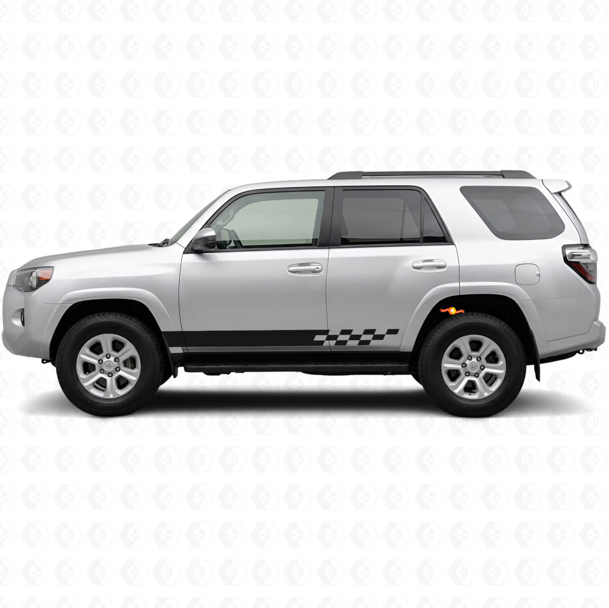 Karierte Streifen Rocker Panel Vinyl Aufkleber für Toyota 4Runner 2009-2024