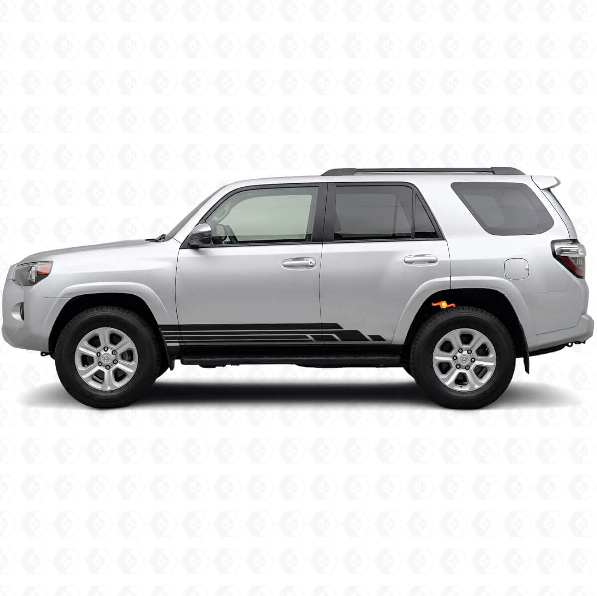 Gebogene Streifen Schweller-Vinylaufkleber-Kit für Toyota 4Runner 2009-2024