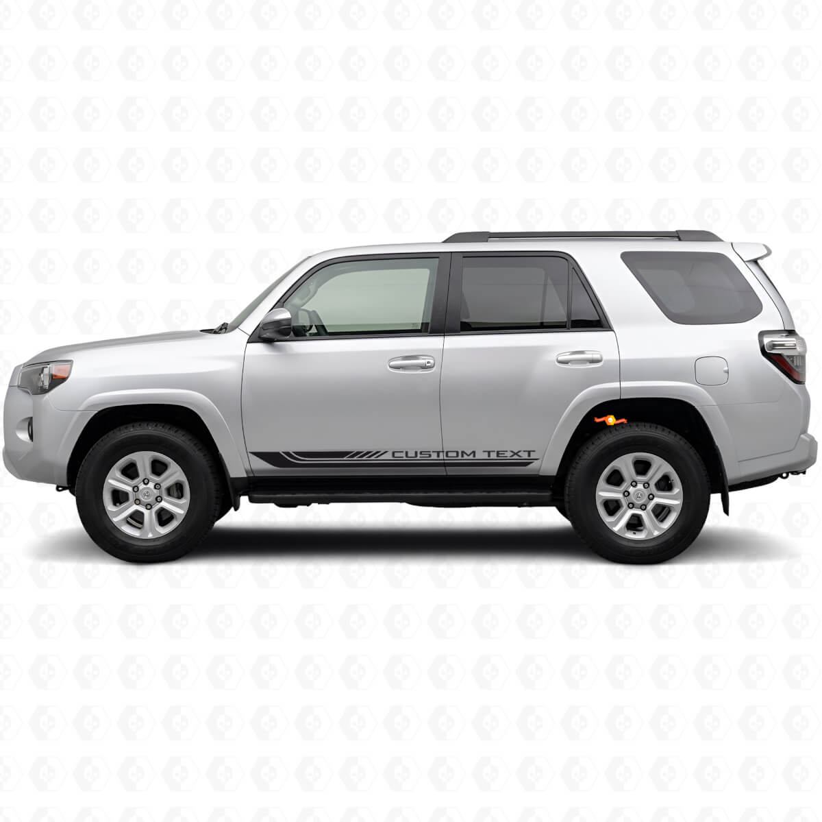 Karierte gebogene Streifen Rocker Panel Vinyl-Aufkleber für Toyota 4Runner 2009-2024