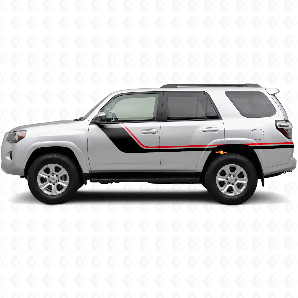 Twin Stripes Seiten Vinyl-Aufkleber-Kit für Toyota 4Runner 2009-2024