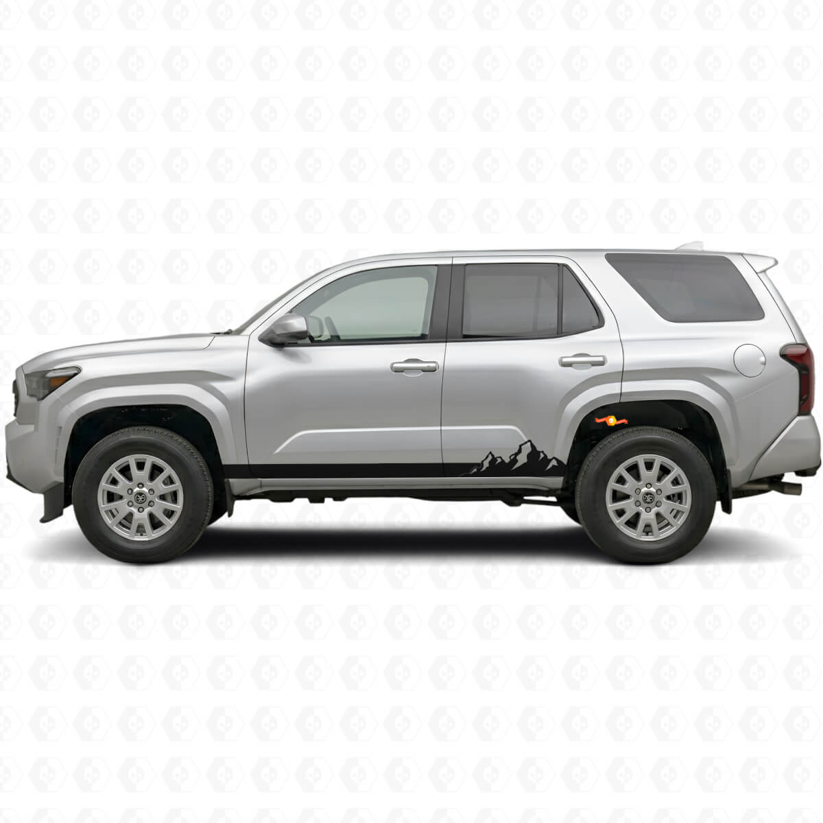 Mountains Dünne Streifen Schweller Vinylaufkleber für Toyota 4Runner 2024+