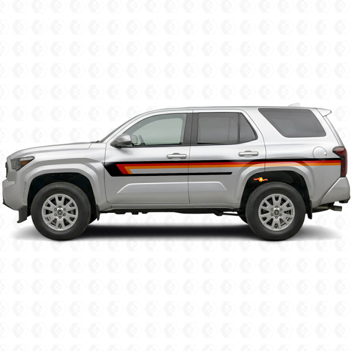 Dreifachstreifen Türseiten-Vinylaufkleber für Toyota 4Runner 2024+