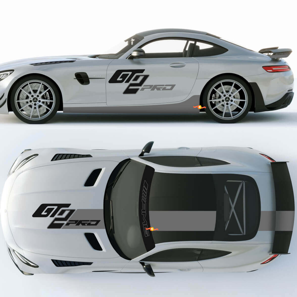 Racing GT2 Pro Seitenhaube Dach Kofferraum Vinyl-Aufkleber-Kit für Mercedes AMG GT