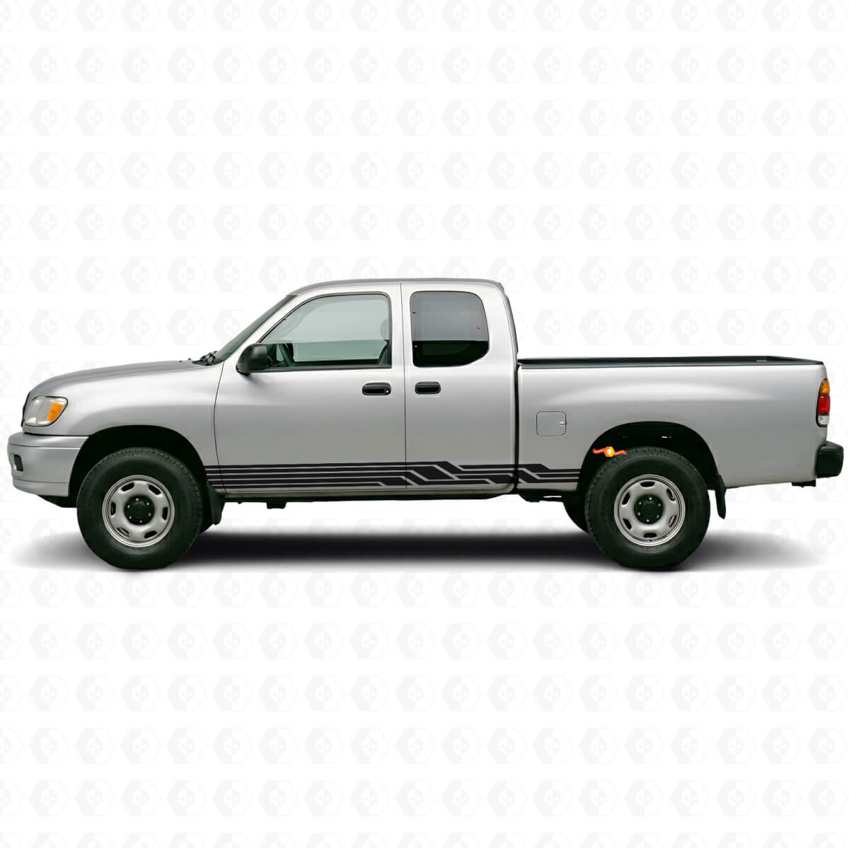 Verflochtene Streifen Rocker Panel Vinyl-Aufkleber für Toyota Tundra 1999-2006