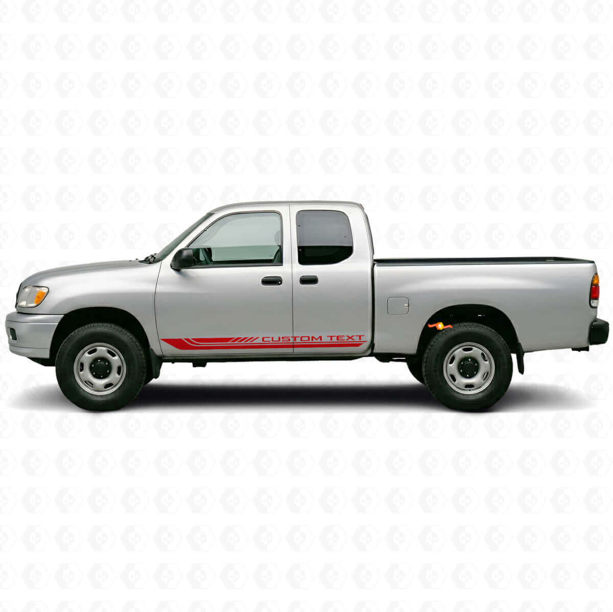 Karierte Gebogene Streifen Schweller-Vinylaufkleber für Toyota Tundra 1999-2006