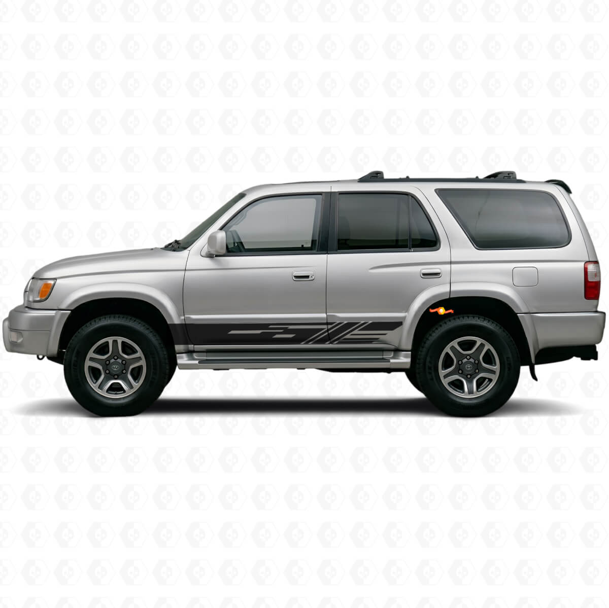 Dekorierte Streifen Seitenschweller Vinylaufkleber für Toyota 4Runner 1995-2002