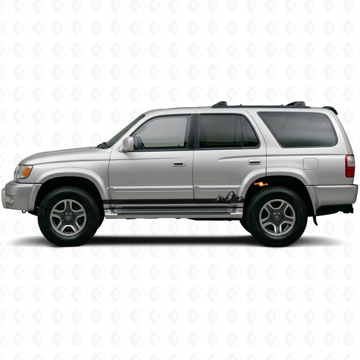 Berge Dünne Streifen Schweller Vinylaufkleber für Toyota 4Runner 1995-2002